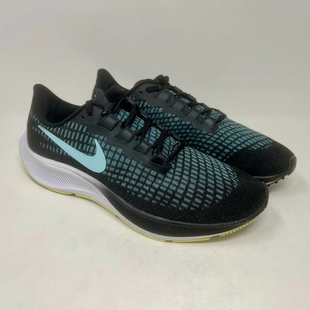 Nike Zoom Air Pegasus 37 Run Shoes Womens 10 1/2 Black Blue 574:I.8.5